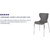 image:imageFlash Furniture 4 Pack Lowell Contemporary Design Citrus Green Plastic Stack ChairGrey