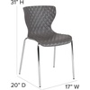 image:imageFlash Furniture 4 Pack Lowell Contemporary Design Citrus Green Plastic Stack ChairGrey