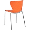 image:imageFlash Furniture 4 Pack Lowell Contemporary Design Citrus Green Plastic Stack ChairOrange