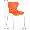image:imageFlash Furniture 4 Pack Lowell Contemporary Design Citrus Green Plastic Stack ChairOrange
