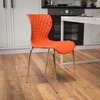 image:imageFlash Furniture 4 Pack Lowell Contemporary Design Citrus Green Plastic Stack ChairOrange