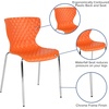 image:imageFlash Furniture 4 Pack Lowell Contemporary Design Citrus Green Plastic Stack ChairOrange