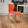 image:imageFlash Furniture 4 Pack Lowell Contemporary Design Citrus Green Plastic Stack ChairOrange