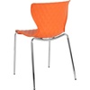 image:imageFlash Furniture 4 Pack Lowell Contemporary Design Citrus Green Plastic Stack ChairOrange