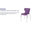 image:imageFlash Furniture 4 Pack Lowell Contemporary Design Citrus Green Plastic Stack ChairPurple