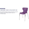 image:imageFlash Furniture 4 Pack Lowell Contemporary Design Citrus Green Plastic Stack ChairPurple
