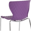 image:imageFlash Furniture 4 Pack Lowell Contemporary Design Citrus Green Plastic Stack ChairPurple