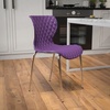 image:imageFlash Furniture 4 Pack Lowell Contemporary Design Citrus Green Plastic Stack ChairPurple