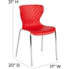 image:imageFlash Furniture 4 Pack Lowell Contemporary Design Citrus Green Plastic Stack ChairRed