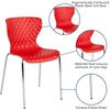 image:imageFlash Furniture 4 Pack Lowell Contemporary Design Citrus Green Plastic Stack ChairRed