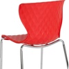 image:imageFlash Furniture 4 Pack Lowell Contemporary Design Citrus Green Plastic Stack ChairRed
