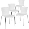 image:imageFlash Furniture 4 Pack Lowell Contemporary Design Citrus Green Plastic Stack ChairWhite