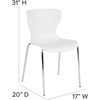 image:imageFlash Furniture 4 Pack Lowell Contemporary Design Citrus Green Plastic Stack ChairWhite