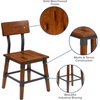 image:imageFlash Furniture 4 Pack Rustic Antique Walnut Industrial Wood Dining Backless BarstoolSet of 2