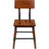 image:imageFlash Furniture 4 Pack Rustic Antique Walnut Industrial Wood Dining Backless BarstoolSet of 2