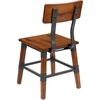 image:imageFlash Furniture 4 Pack Rustic Antique Walnut Industrial Wood Dining Backless BarstoolSet of 2