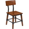 image:imageFlash Furniture 4 Pack Rustic Antique Walnut Industrial Wood Dining Backless BarstoolSet of 2