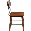image:imageFlash Furniture 4 Pack Rustic Antique Walnut Industrial Wood Dining Backless BarstoolSet of 2