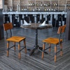 image:imageFlash Furniture 4 Pack Rustic Antique Walnut Industrial Wood Dining Backless BarstoolSet of 2