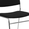 image:imageFlash Furniture 4 Pk HERCULES Series 1000 lb Capacity Black Fabric High Density Stacking Chair with Chrome Sled Base