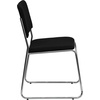 image:imageFlash Furniture 4 Pk HERCULES Series 1000 lb Capacity Black Fabric High Density Stacking Chair with Chrome Sled Base