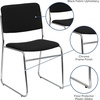 image:imageFlash Furniture 4 Pk HERCULES Series 1000 lb Capacity Black Fabric High Density Stacking Chair with Chrome Sled Base