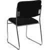 image:imageFlash Furniture 4 Pk HERCULES Series 1000 lb Capacity Black Fabric High Density Stacking Chair with Chrome Sled Base