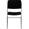 image:imageFlash Furniture 4 Pk HERCULES Series 1000 lb Capacity Black Fabric High Density Stacking Chair with Chrome Sled Base