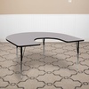 image:imageFlash Furniture 60W x 66L Horseshoe Grey Thermal Laminate Activity Table  Standard Height Adjustable LegsGrey