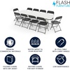 image:imageFlash Furniture 8 Plastic BiFold Training Table Set with 10 Folding Chairs 11Piece Rectangular Folding Training Table and Chairs Set WhiteBlack