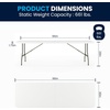 image:imageFlash Furniture 8 Plastic BiFold Training Table Set with 10 Folding Chairs 11Piece Rectangular Folding Training Table and Chairs Set WhiteBlack