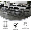 image:imageFlash Furniture 8 Plastic BiFold Training Table Set with 10 Folding Chairs 11Piece Rectangular Folding Training Table and Chairs Set WhiteBlack