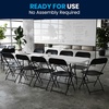 image:imageFlash Furniture 8 Plastic BiFold Training Table Set with 10 Folding Chairs 11Piece Rectangular Folding Training Table and Chairs Set WhiteBlack