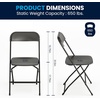 image:imageFlash Furniture 8 Plastic BiFold Training Table Set with 10 Folding Chairs 11Piece Rectangular Folding Training Table and Chairs Set WhiteBlack