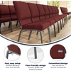 image:imageFlash Furniture Advantage Maroon Church Chair 205 in Wide