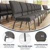 image:imageFlash Furniture Advantage Padded Church Chair with Card Pocket Commercial Upholstered Banquet Chair with Ganging Devices