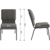 image:imageFlash Furniture Advantage Padded Church Chair with Card Pocket Commercial Upholstered Banquet Chair with Ganging Devices