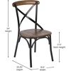 image:imageFlash Furniture Advantage XBack Chair with Metal Bracing and Fruitwood SeatBlackFruitwood