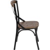 image:imageFlash Furniture Advantage XBack Chair with Metal Bracing and Fruitwood SeatBlackFruitwood