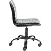 image:imageFlash Furniture Alan Low Back Designer Armless Tan Ribbed Swivel Task Office ChairBlack