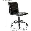 image:imageFlash Furniture Alan Low Back Designer Armless Tan Ribbed Swivel Task Office ChairBlack