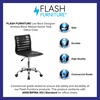image:imageFlash Furniture Alan Low Back Designer Armless Tan Ribbed Swivel Task Office ChairBlackChrome