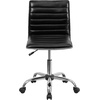 image:imageFlash Furniture Alan Low Back Designer Armless Tan Ribbed Swivel Task Office ChairBlackChrome
