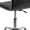 image:imageFlash Furniture Alan Low Back Designer Armless Tan Ribbed Swivel Task Office ChairBlackChrome