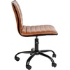 image:imageFlash Furniture Alan Low Back Designer Armless Tan Ribbed Swivel Task Office ChairBrownBlack