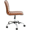 image:imageFlash Furniture Alan Low Back Designer Armless Tan Ribbed Swivel Task Office ChairBrownChrome