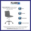 image:imageFlash Furniture Alan Low Back Designer Armless Tan Ribbed Swivel Task Office ChairLight GrayChrome