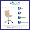 image:imageFlash Furniture Alan Low Back Designer Armless Tan Ribbed Swivel Task Office ChairTanChrome