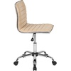 image:imageFlash Furniture Alan Low Back Designer Armless Tan Ribbed Swivel Task Office ChairTanChrome