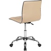 image:imageFlash Furniture Alan Low Back Designer Armless Tan Ribbed Swivel Task Office ChairTanChrome